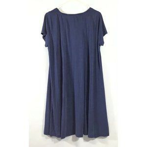 Umgee Boutique / Blue / Cap Sleeve Flowy Tunic Dress / Modal Blend / Size S